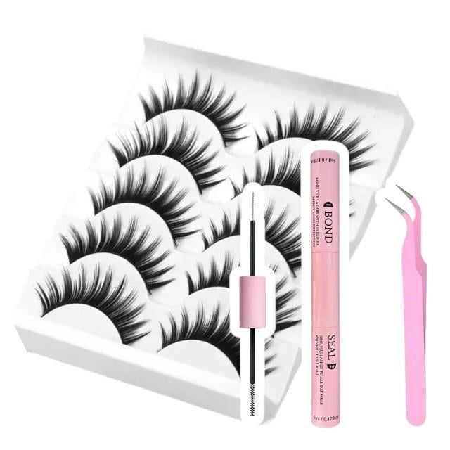 Набор искусственных ресниц и средства для нанесения 5 пар (26841115)