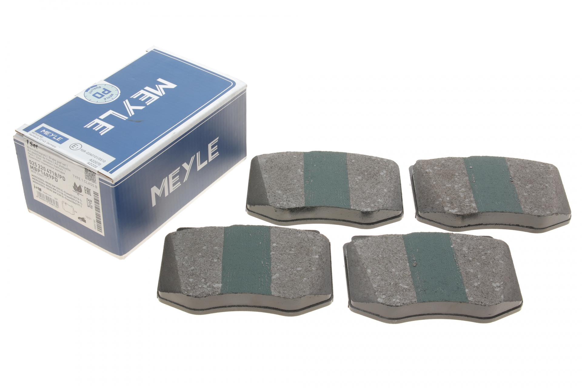 Колодки тормозные передние Meyle для MB C-class W205/E-class W213 14- Brembo (025 220 4718/PD)