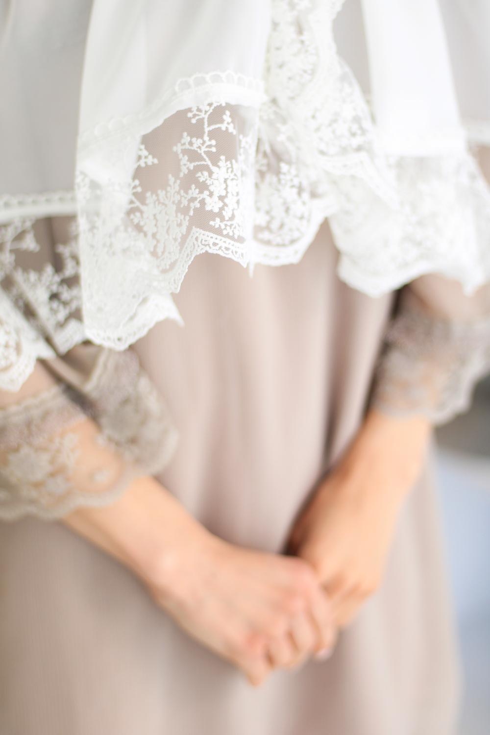 Палантин для храма на голову Снежно-молочный (п024) - фото 7