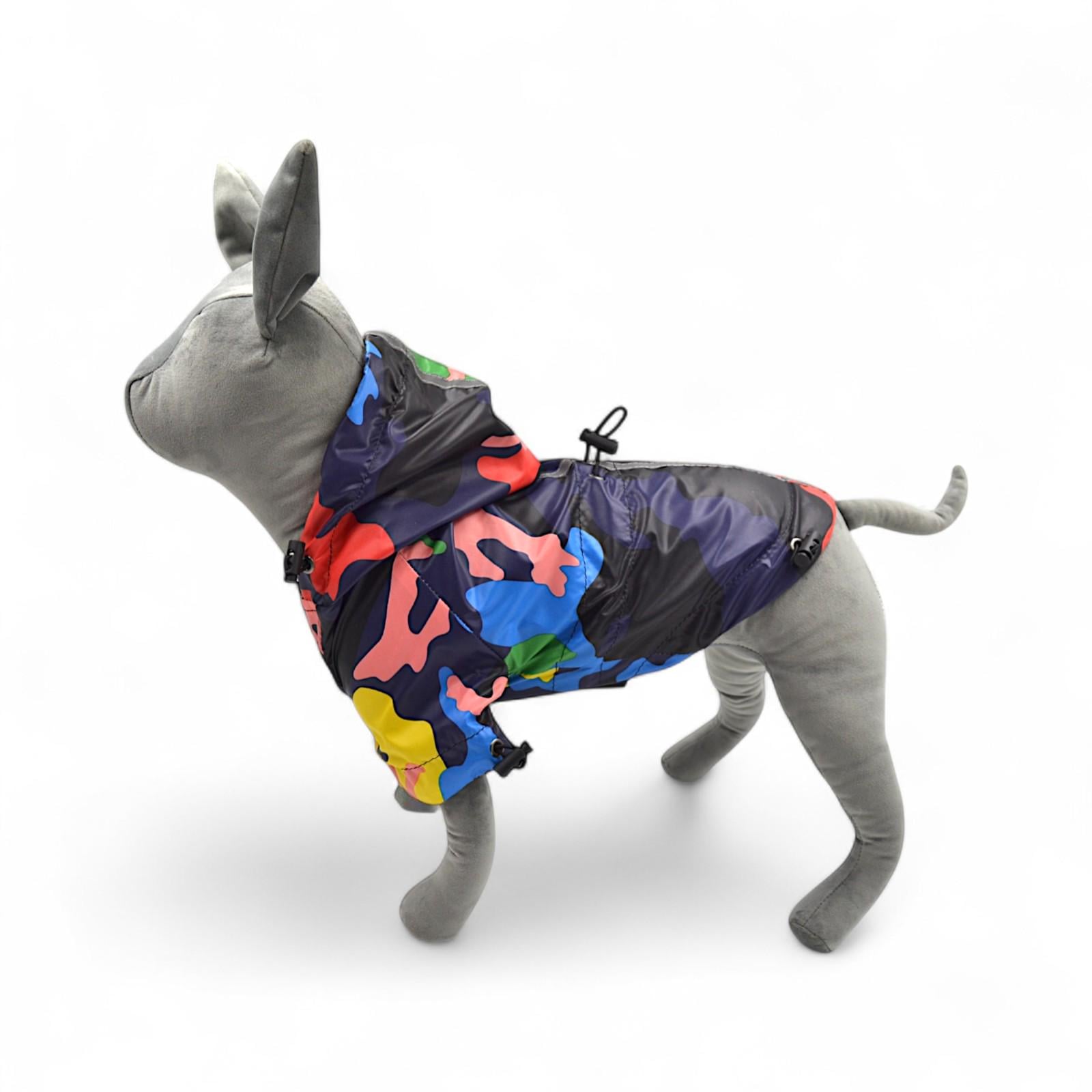 Дождевик с капюшоном для собак L принт (0994)