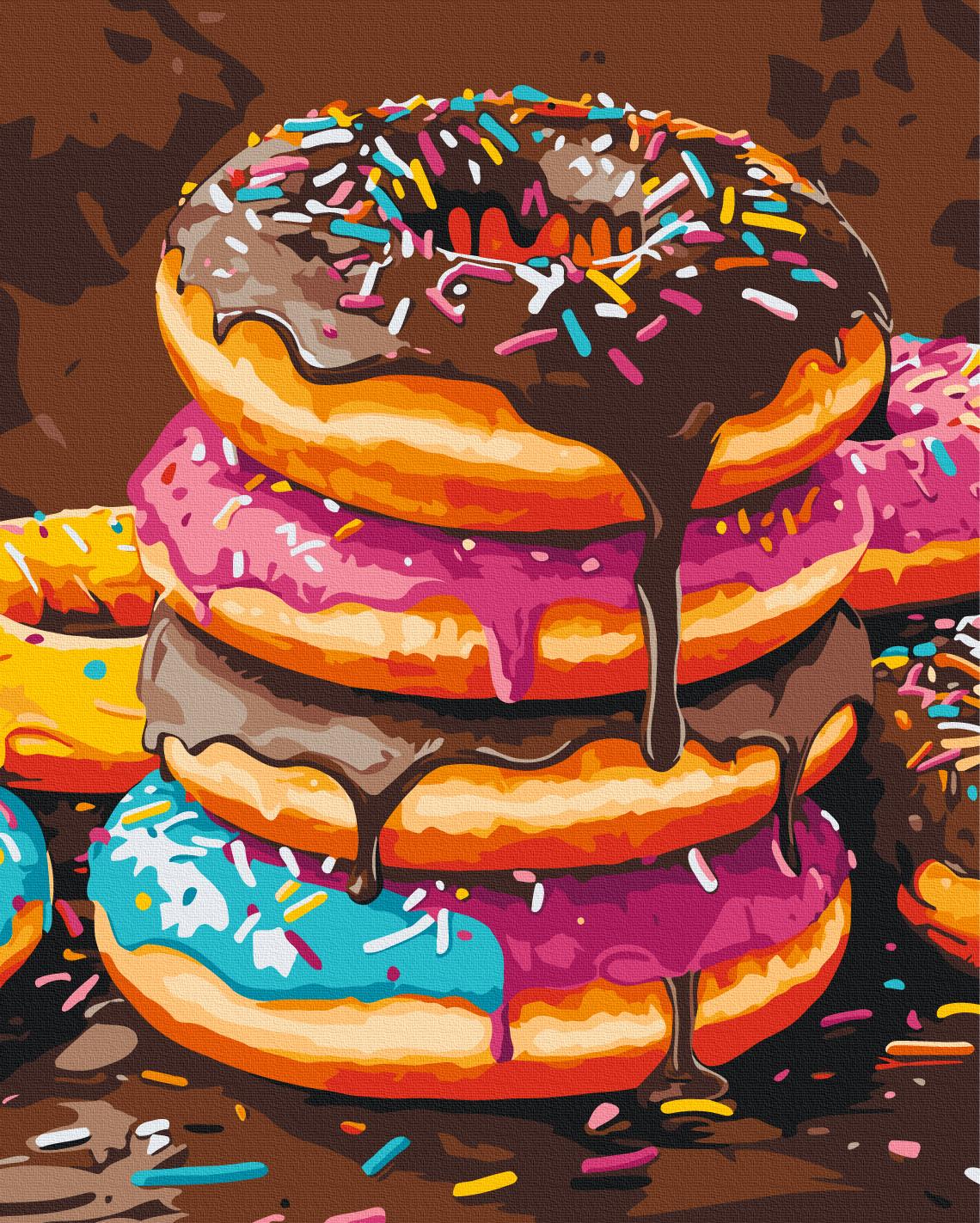 Картина по номерам Brushme Сладкие донаты 40x50 см (BS54437)