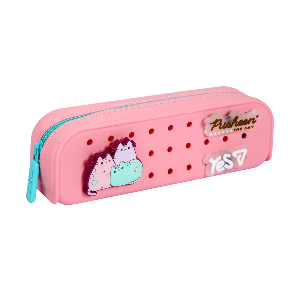 Пенал школьный YES Pusheen Summer силикон 1 отделение Розовый (533846)