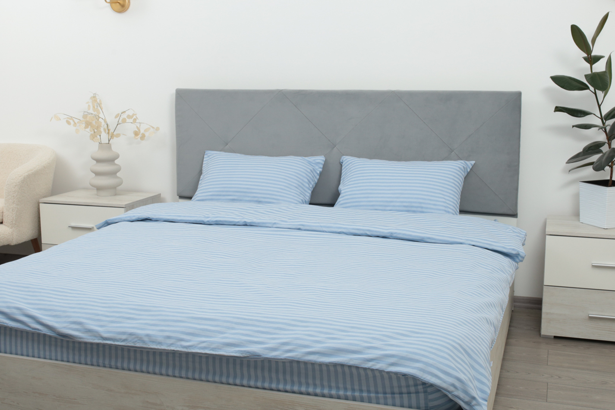 Комплект постельного белья евро Amore Glux-10062 бязь Небесный (KPB-Ae-Glux-10062(50x70) - фото 2 Комплект постельного белья евро Amore Glux-10062 бязь Небесный (KPB-Ae-Glux-10062(50x70) - фото 2