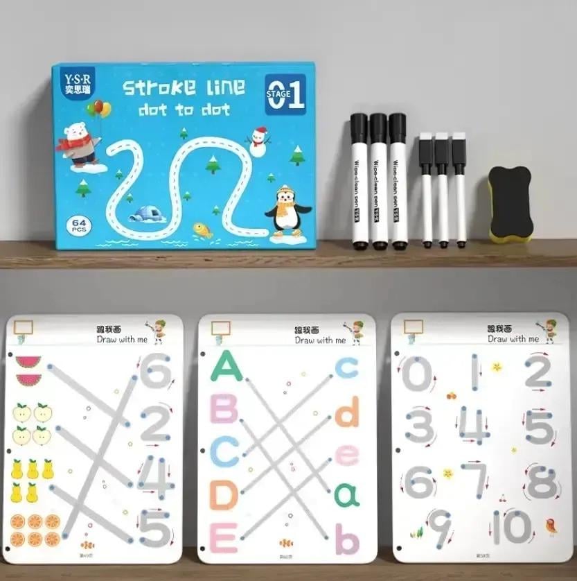 Детская книга Busy Book пиши-прай Stroke Line 30 листов/60 заданий от 2 лет (M17051) Детская книга Busy Book пиши-прай Stroke Line 30 листов/60 заданий от 2 лет (M17051)