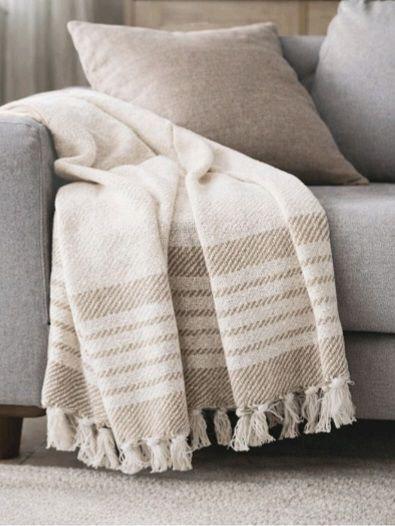 Покрывало легкое Blanket Indi 140x180 см Кофе с молоком (2236)