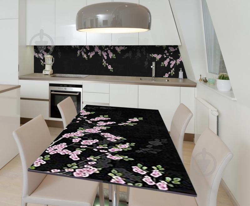 Наклейка виниловая на стол Zatarga  "3Д Сакура" 650х1200 мм