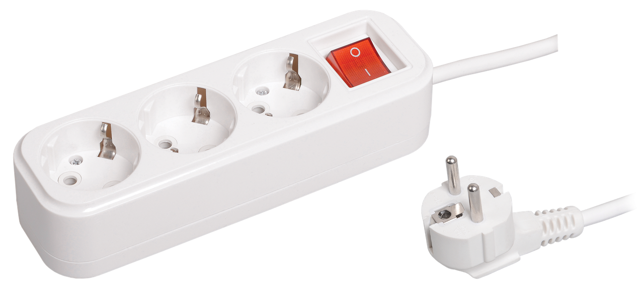 Удлинитель с выключателем УЕК Classic 3 м 3 гнезда 2Р+PЕ IP20 (WYP11-16-03-03-ZK)