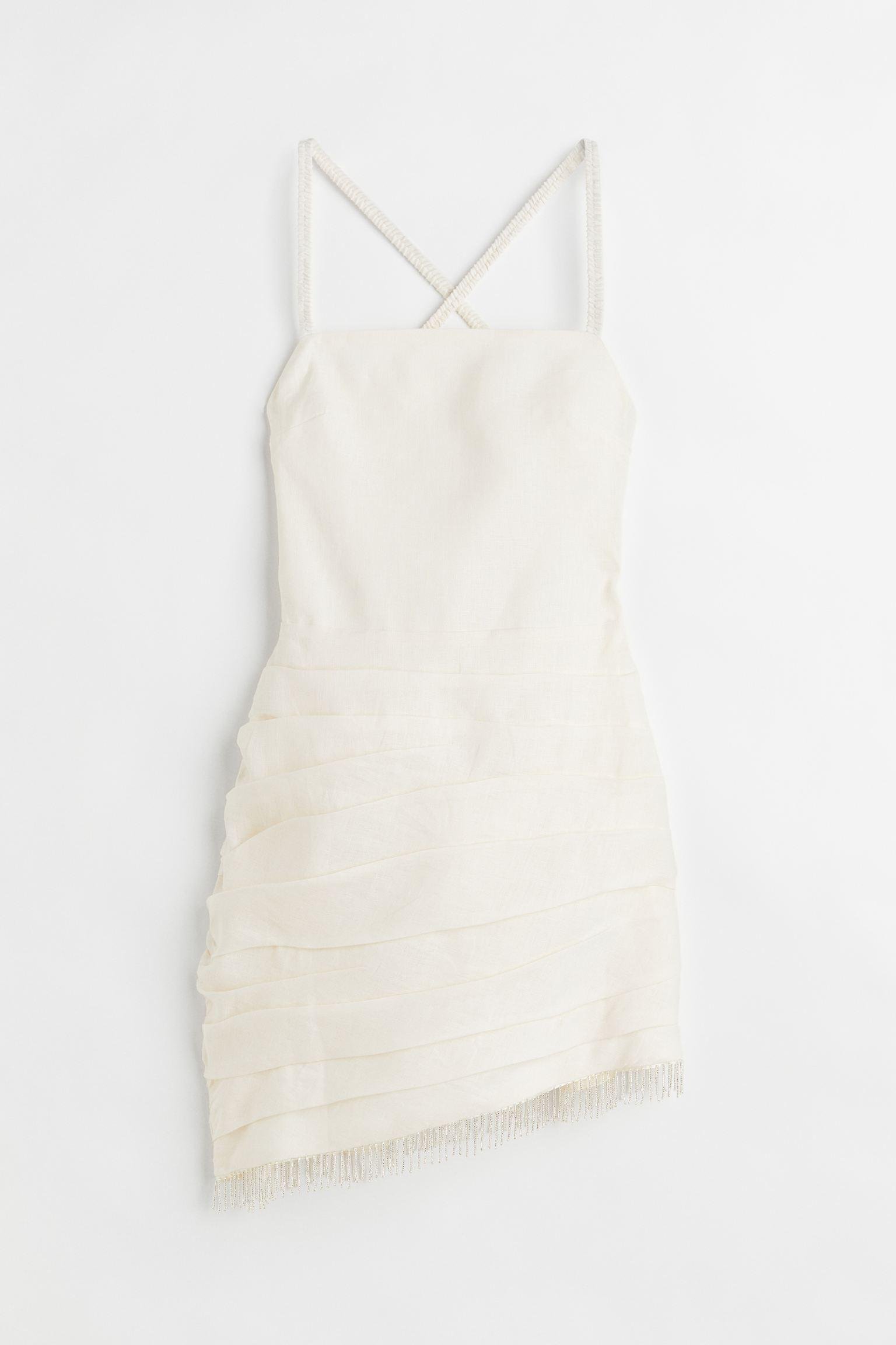 Платье льняное р. 36 Кремовый (1109444wer)