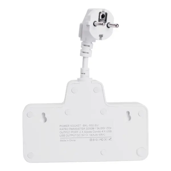 Фильтр-разветвитель сетевой SNAILS 2 розетки LED 4 USB 8 см Белый (HP-5-17) - фото 4 Фильтр-разветвитель сетевой SNAILS 2 розетки LED 4 USB 8 см Белый (HP-5-17) - фото 4