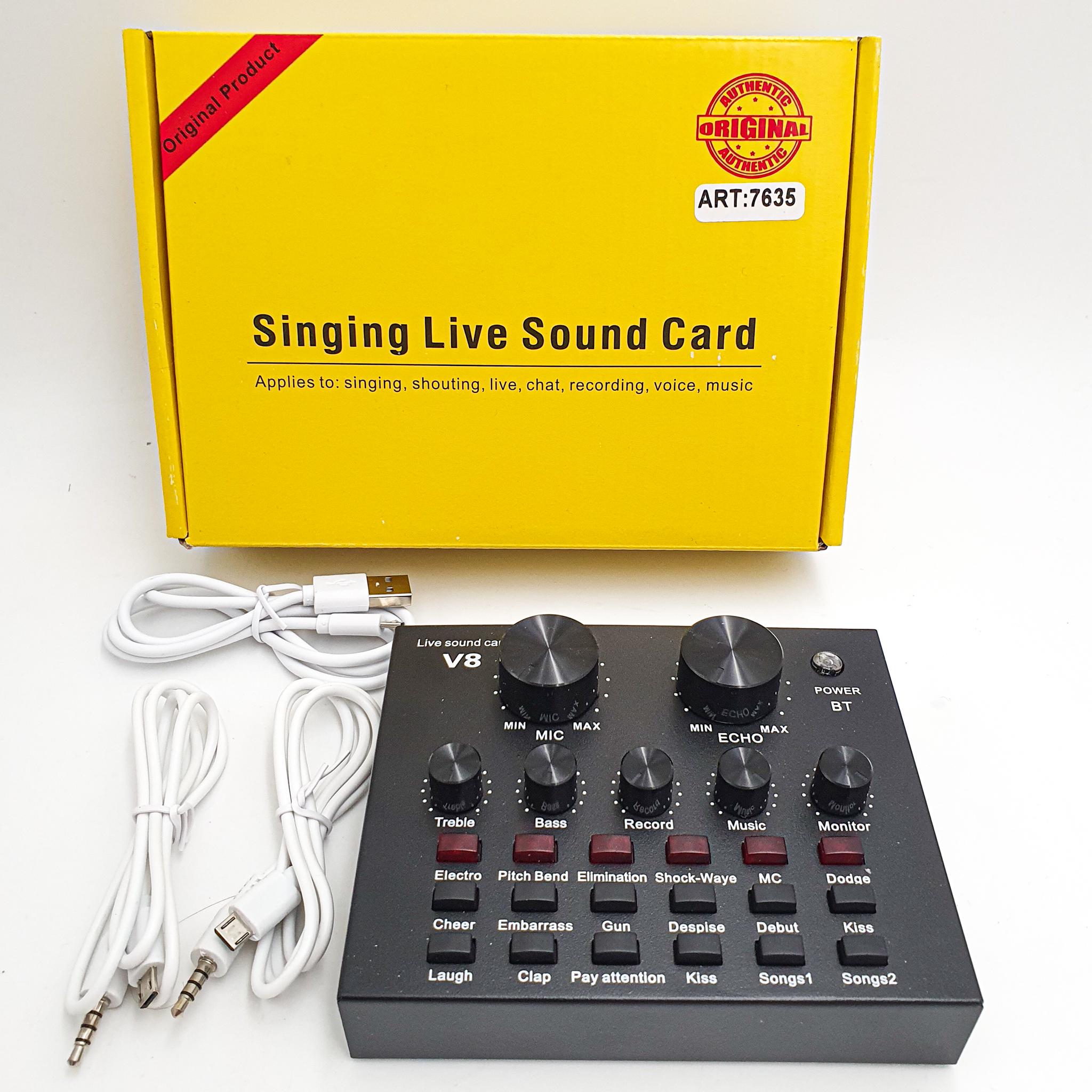 Аудіоінтерфейс зовнішня звукова карта Live Sound Card V8