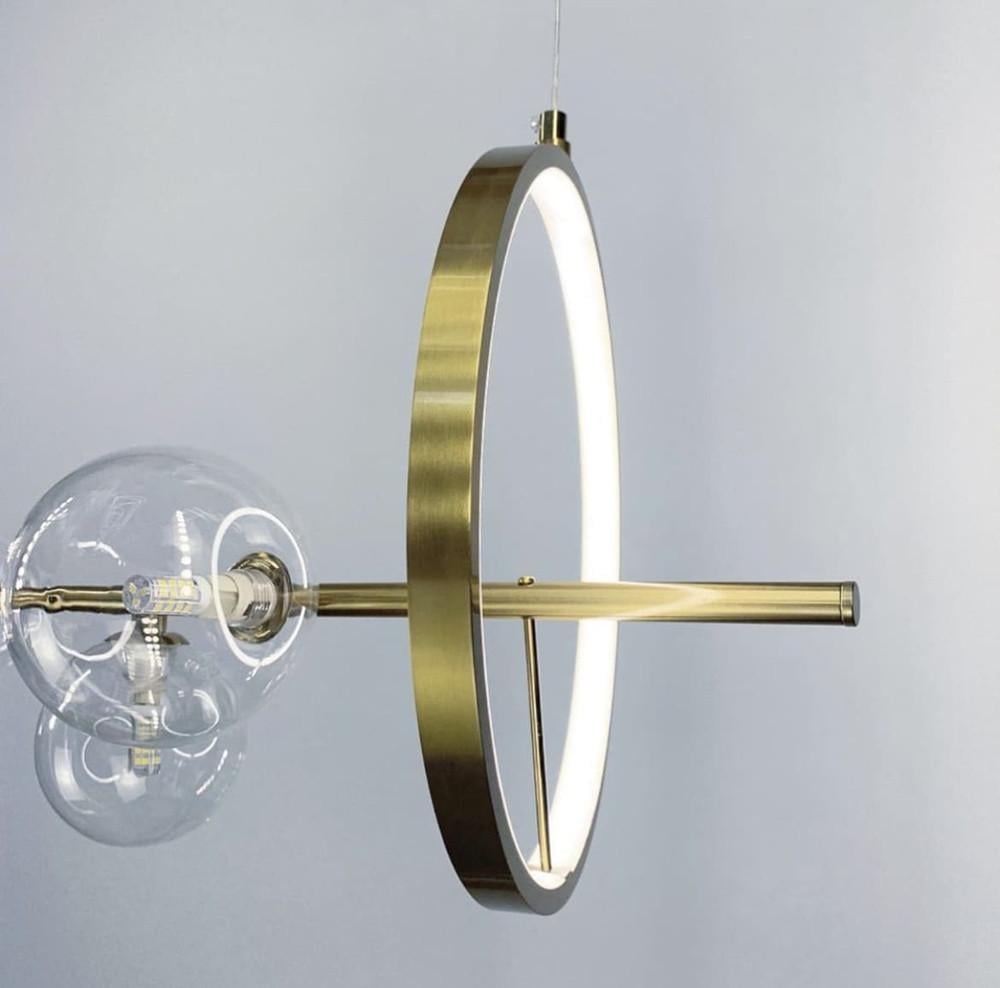 Світильник дизайнерський рейковий на 7 плафонів 90 см (AT 33 AB) - фото 8 Світильник дизайнерський рейковий на 7 плафонів 90 см (AT 33 AB) - фото 8