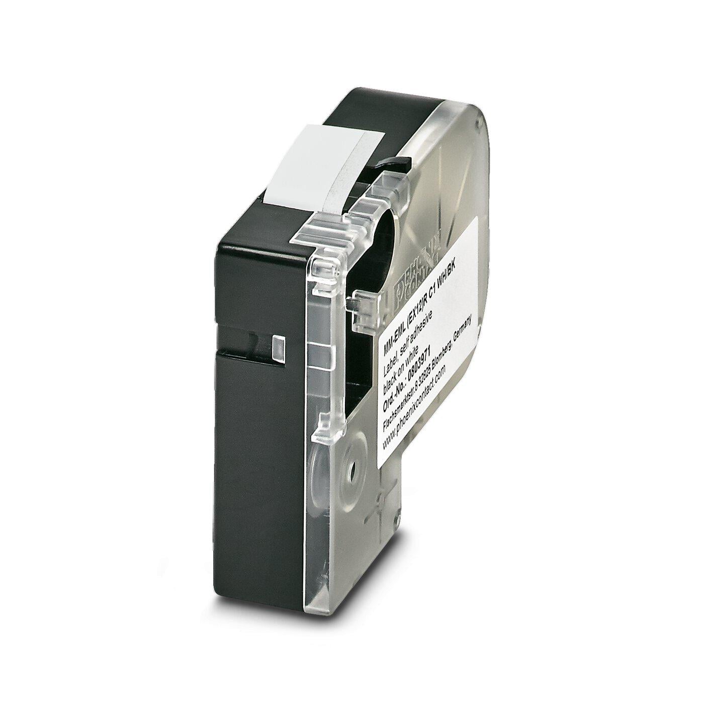 Картридж з етикетками Phoenix Contact MM-EML EX12/R C1 WH/BK для принтера 12 мм Білий (0803971)