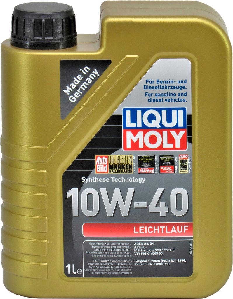 Моторное масло бензин/дизель Liqui Moly Leichtlauf 10W-40 1 л