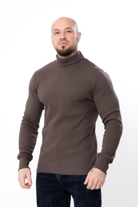 Водолазка однотонна чоловіча в рубчик Носи Своє р. 54 Шоколадний (8095-019-1) - фото 2 Водолазка однотонна чоловіча в рубчик Носи Своє р. 54 Шоколадний (8095-019-1) - фото 2