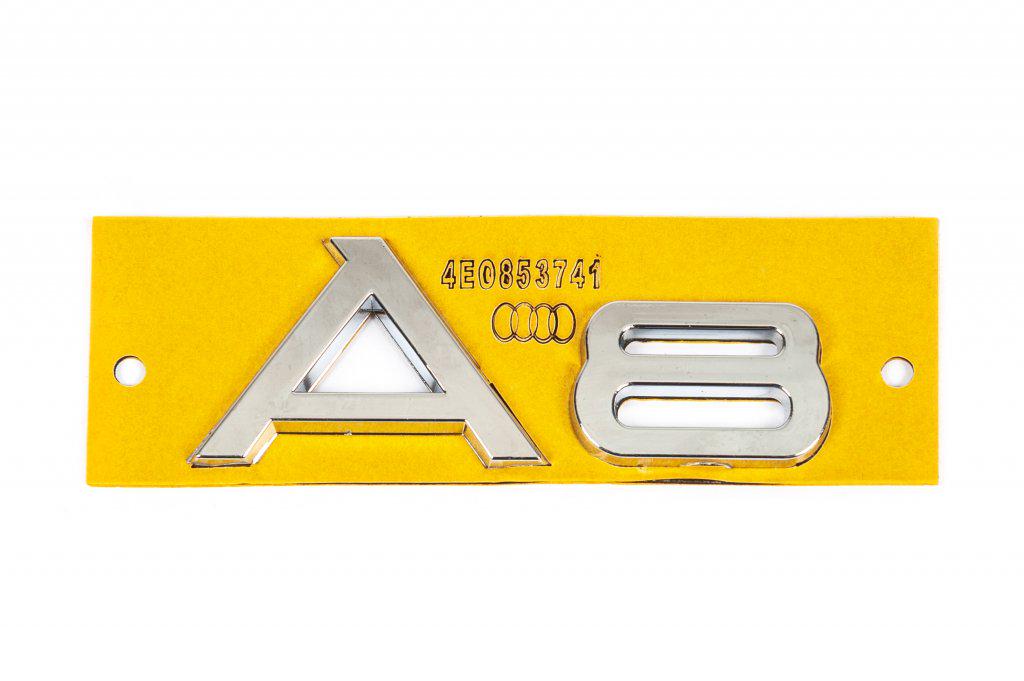 Надпись A8 4E0853741 Davs Auto для Audi A8 2010-2018 гг. abs-пластик Хром