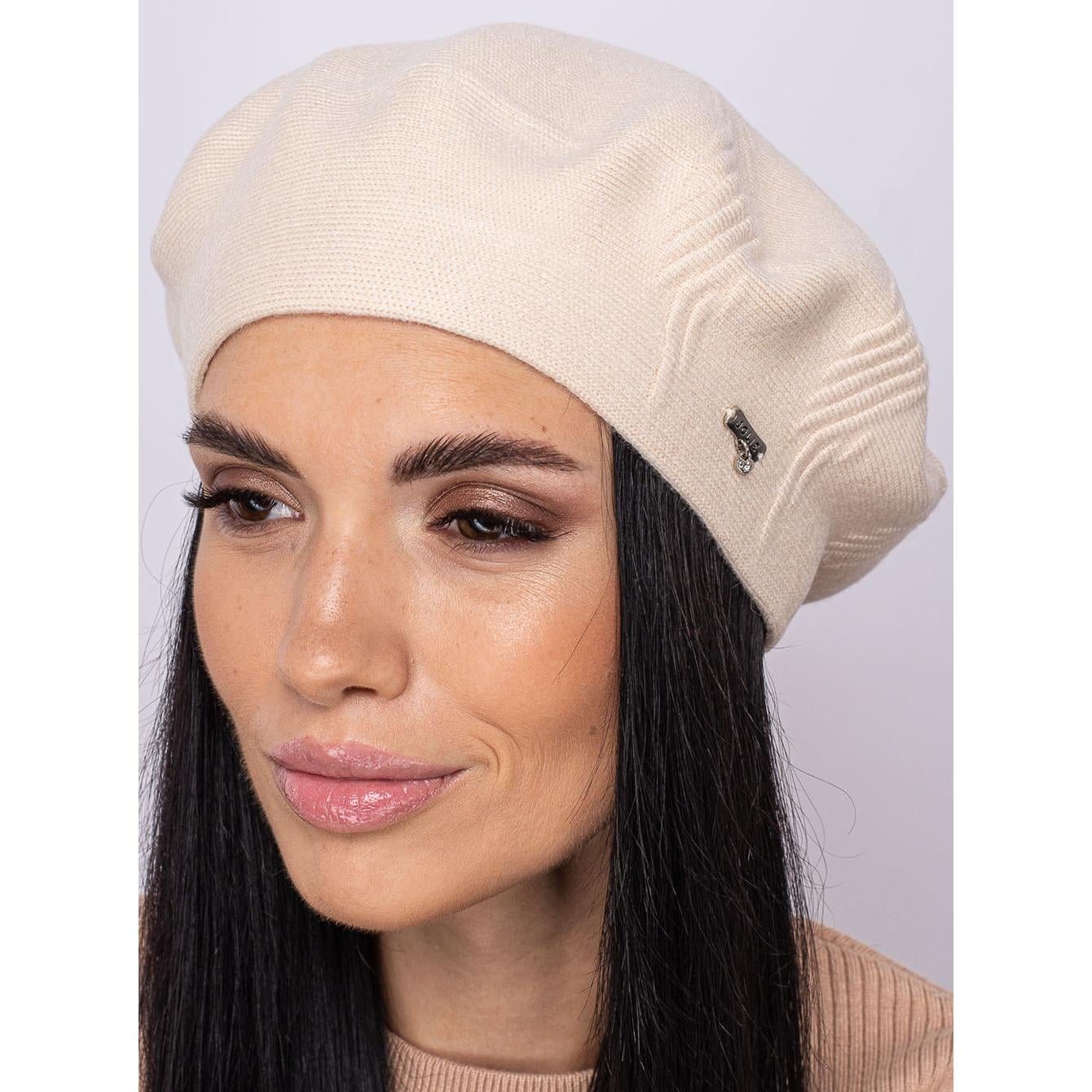 Берет женский шерстяной Leks Магма one size Жемчуг