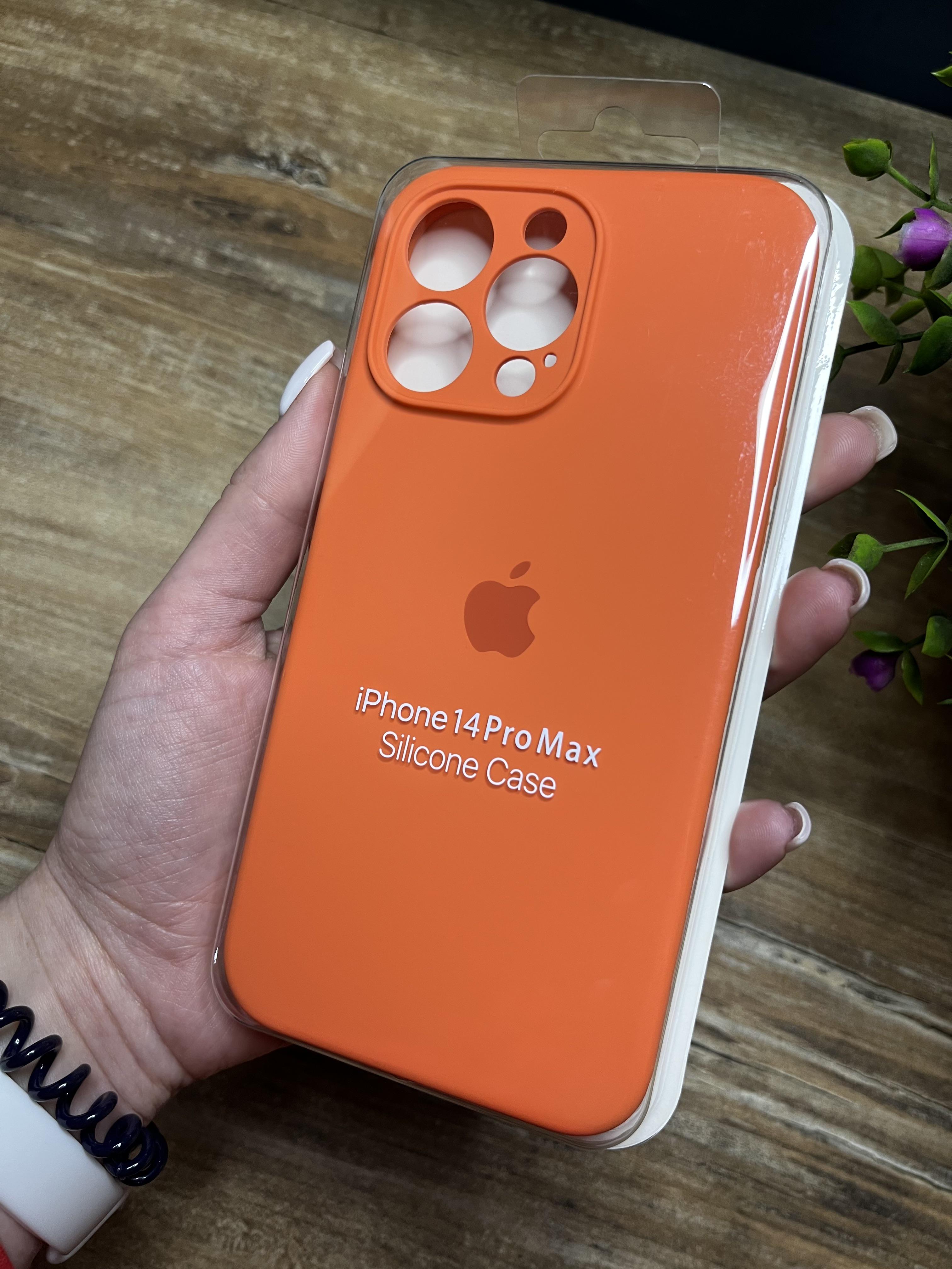 Чехол накладка на iPhone (Айфон) 14 Pro Max закрытый низ и закрытая камера silicone case full camera Apple
