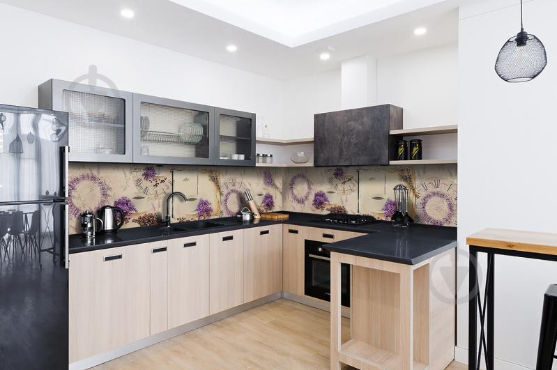 Скинали на кухню Zatarga «Лавандовое Кофе» 600х2500 мм виниловая 3Д наклейка кухонный фартук самоклеящаяся Z180604 Скинали на кухню Zatarga «Лавандовое Кофе» 600х2500 мм виниловая 3Д наклейка кухонный фартук самоклеящаяся Z180604