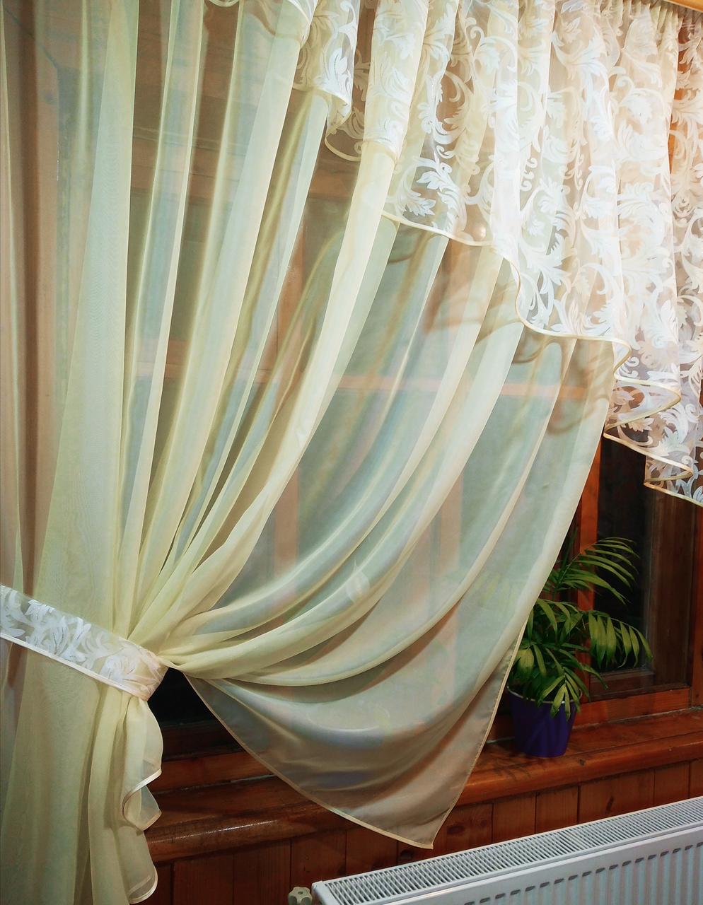 Шторы Анжелика вензель левая Лунный (1174220751) - фото 3 Шторы Анжелика вензель левая Лунный (1174220751) - фото 3