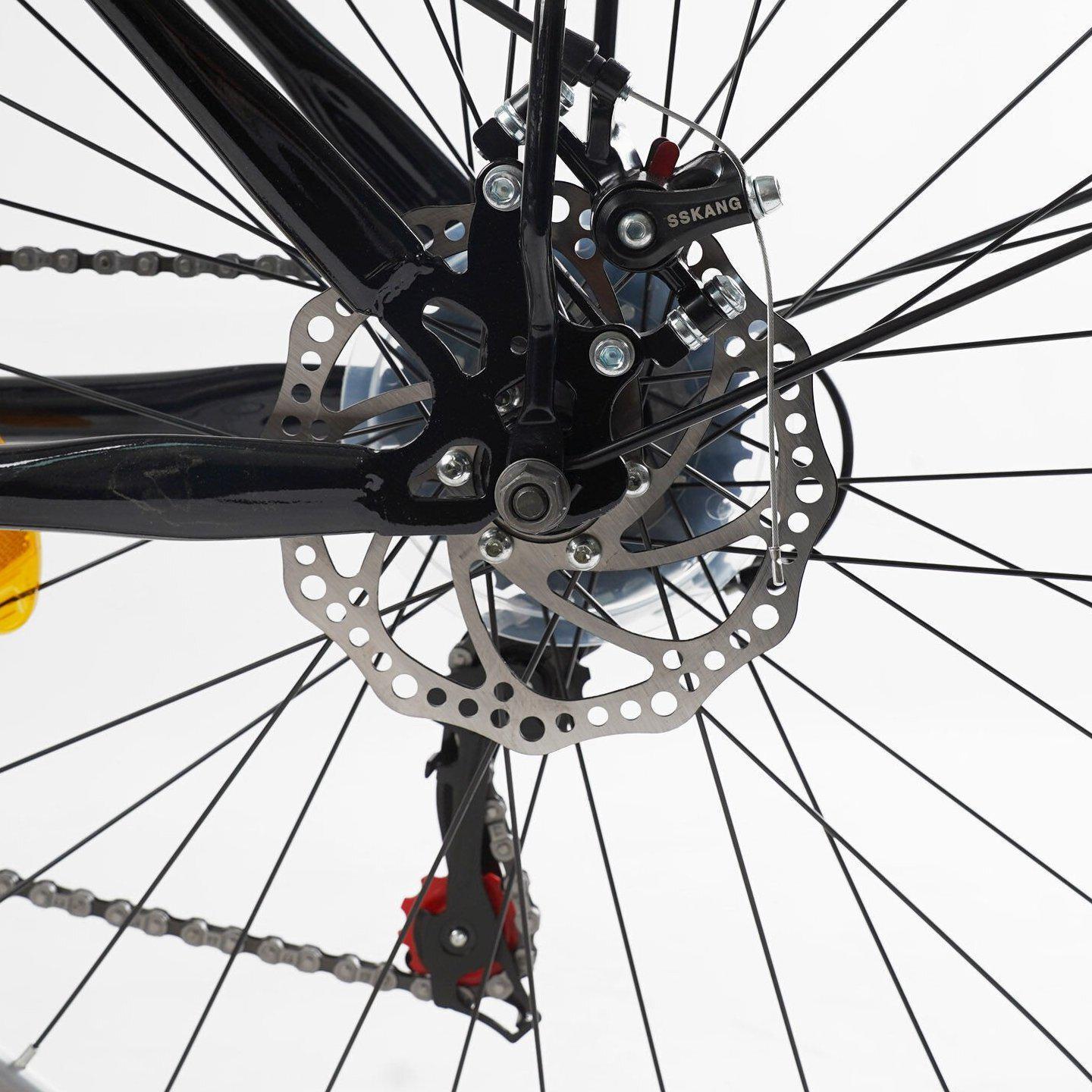 Велосипед городской Corso Viola с багажником рама 17"/26" Черно-розовый - фото 6 Велосипед городской Corso Viola с багажником рама 17"/26" Черно-розовый - фото 6