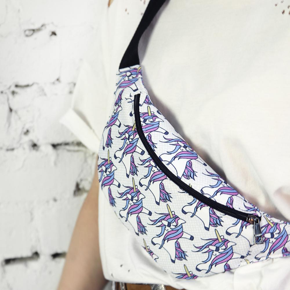 Сумка-бананка через плечо и на пояс Presentville Bumbag Единорожки 27х16 см (BB_19A017_SE) Сумка-бананка через плечо и на пояс Presentville Bumbag Единорожки 27х16 см (BB_19A017_SE)