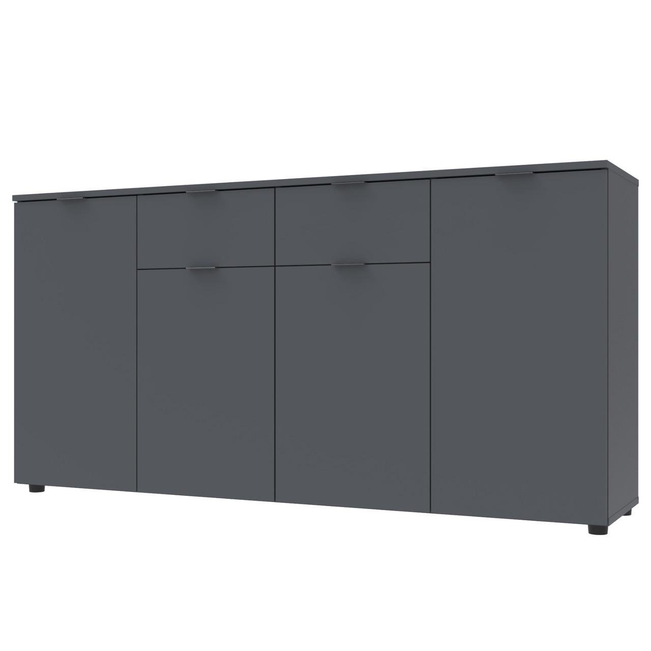 Комод в гостиную Doros Рон 7 160х38х81 см Графит (DRS-011305) - фото 1