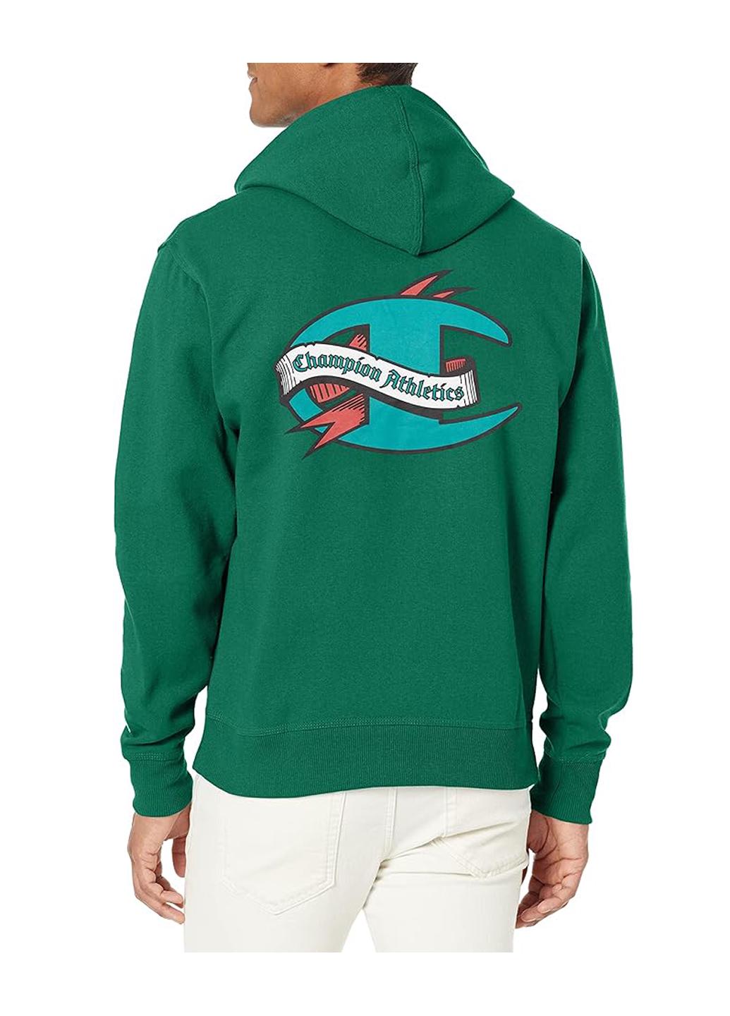 Толстовка чоловіча Champion Powerblend Fleece Pullover Hoodie 1 XXL Green (HBGF89H-1-XXL) - фото 3