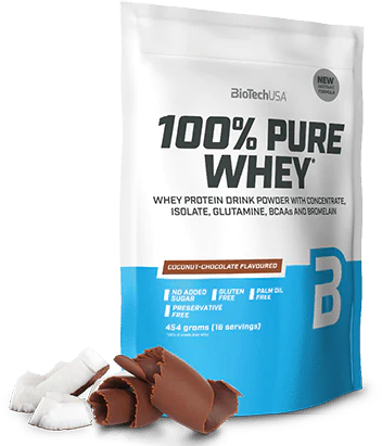 Протеин BioTechUSA 100% Pure Whey 454 g 16 servings Сoconut Сhocolate - фото 2