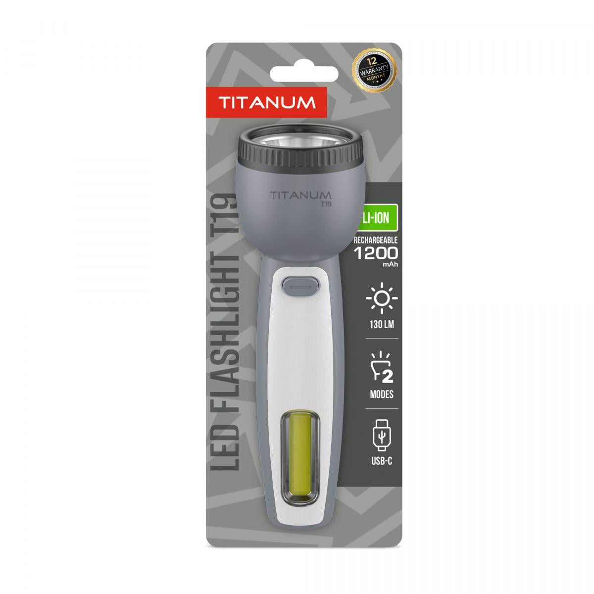 Фонарик светодиодный TITANUM TLF-T19 130Lm Gray Фонарик светодиодный TITANUM TLF-T19 130Lm Gray
