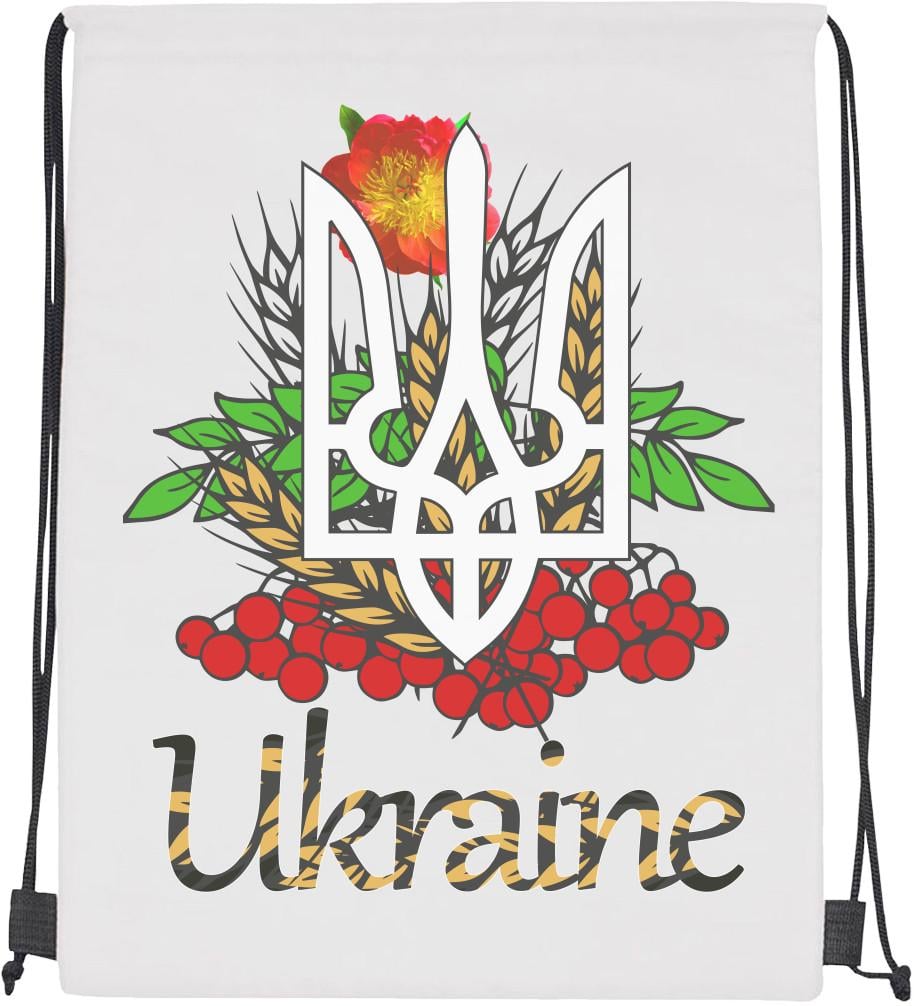 Мішок cпортивний Герб України з Калиною (mishok-sport-967805099-gerb-ukrainy-s-kalinoj)