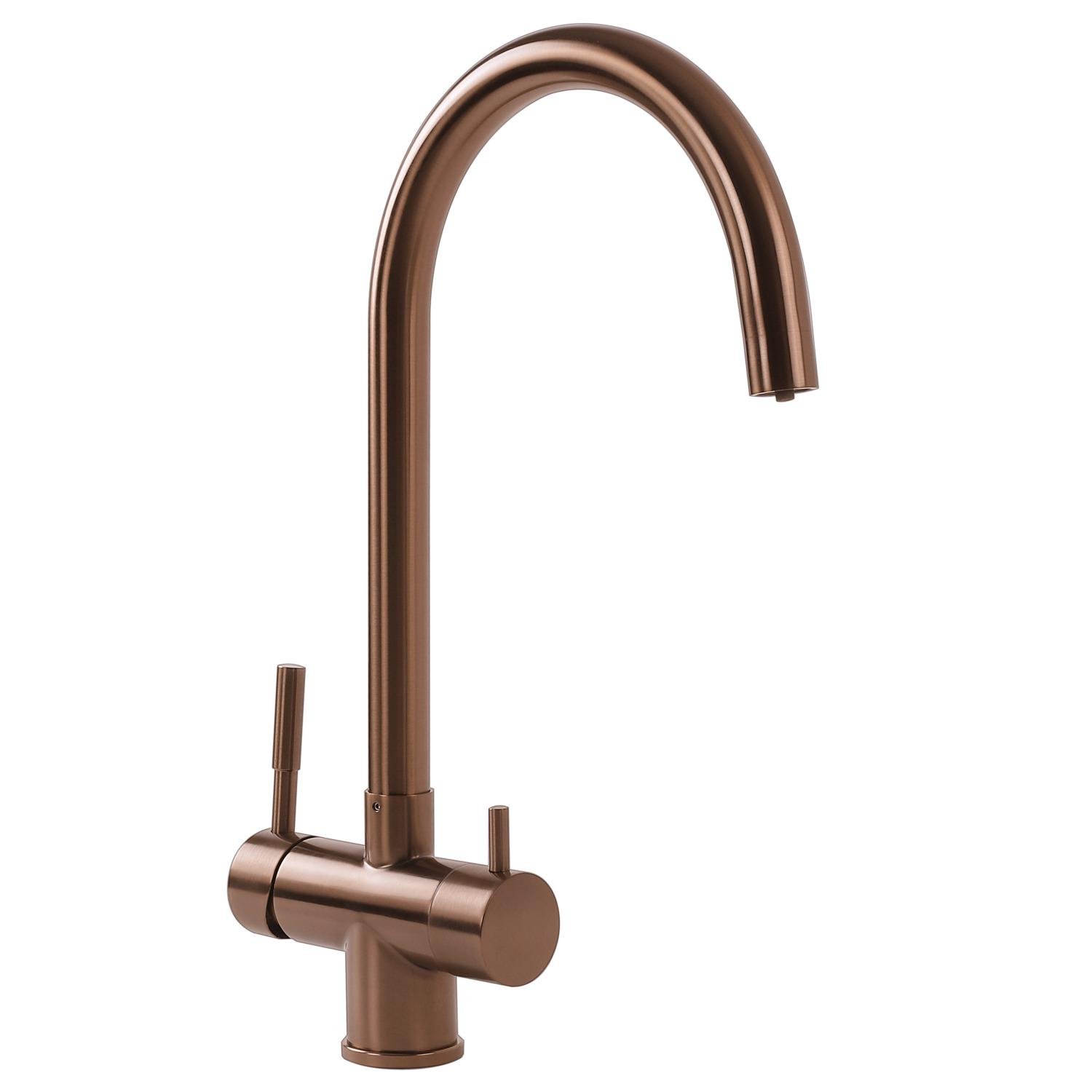 Смеситель для кухни Platinum 8005В-LI PLS-A32769 на две воды Бронзовый (151934)