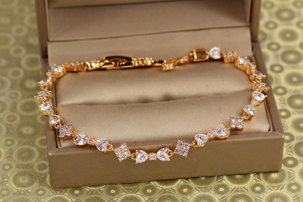 Браслет Xuping Jewelry хрупкий союз 17 см 6 мм Золотистый (34118242)