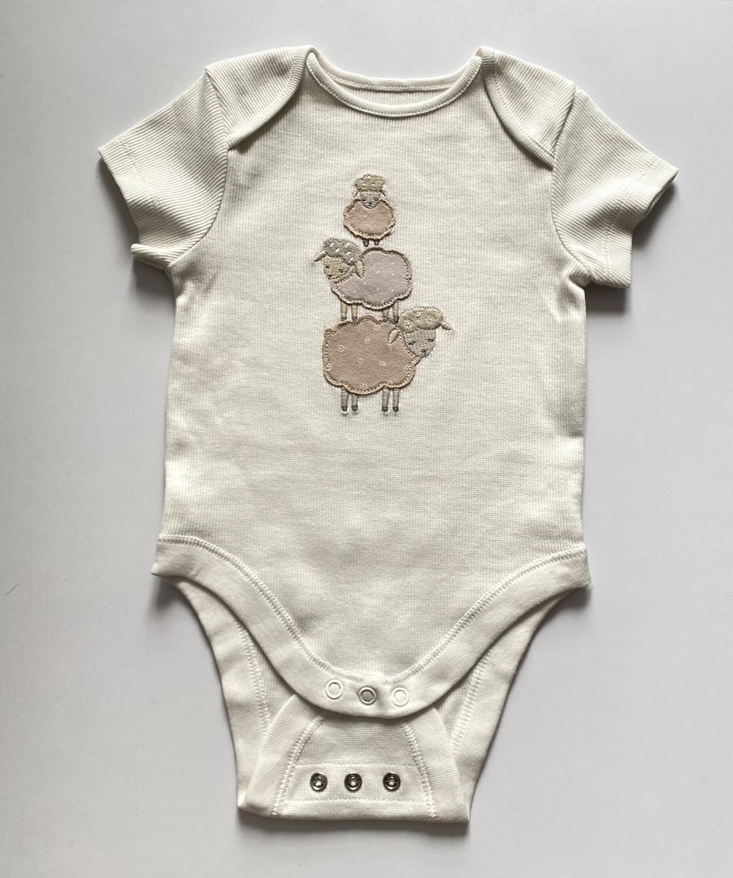 Бодік з баранчиками Primark 74 см на 6-9 міс. Бежевий (2747401271)