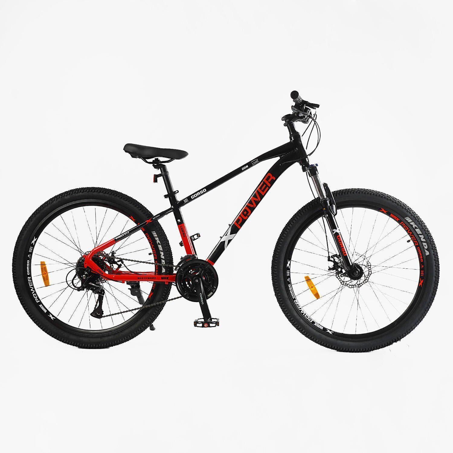Велосипед горный алюминиевый Corso X-Power 27,5" рама 15" Черно-красный