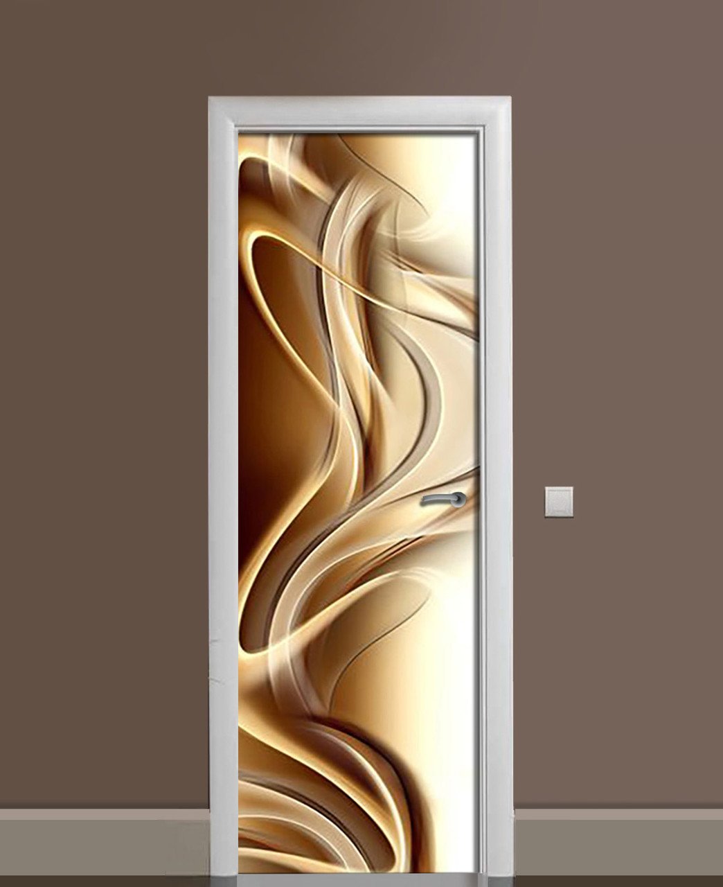 Наклейка 3D на двери Zatarga Кофейная дымка 650х2000 мм виниловая (1323457237) Наклейка 3D на двери Zatarga Кофейная дымка 650х2000 мм виниловая (1323457237)