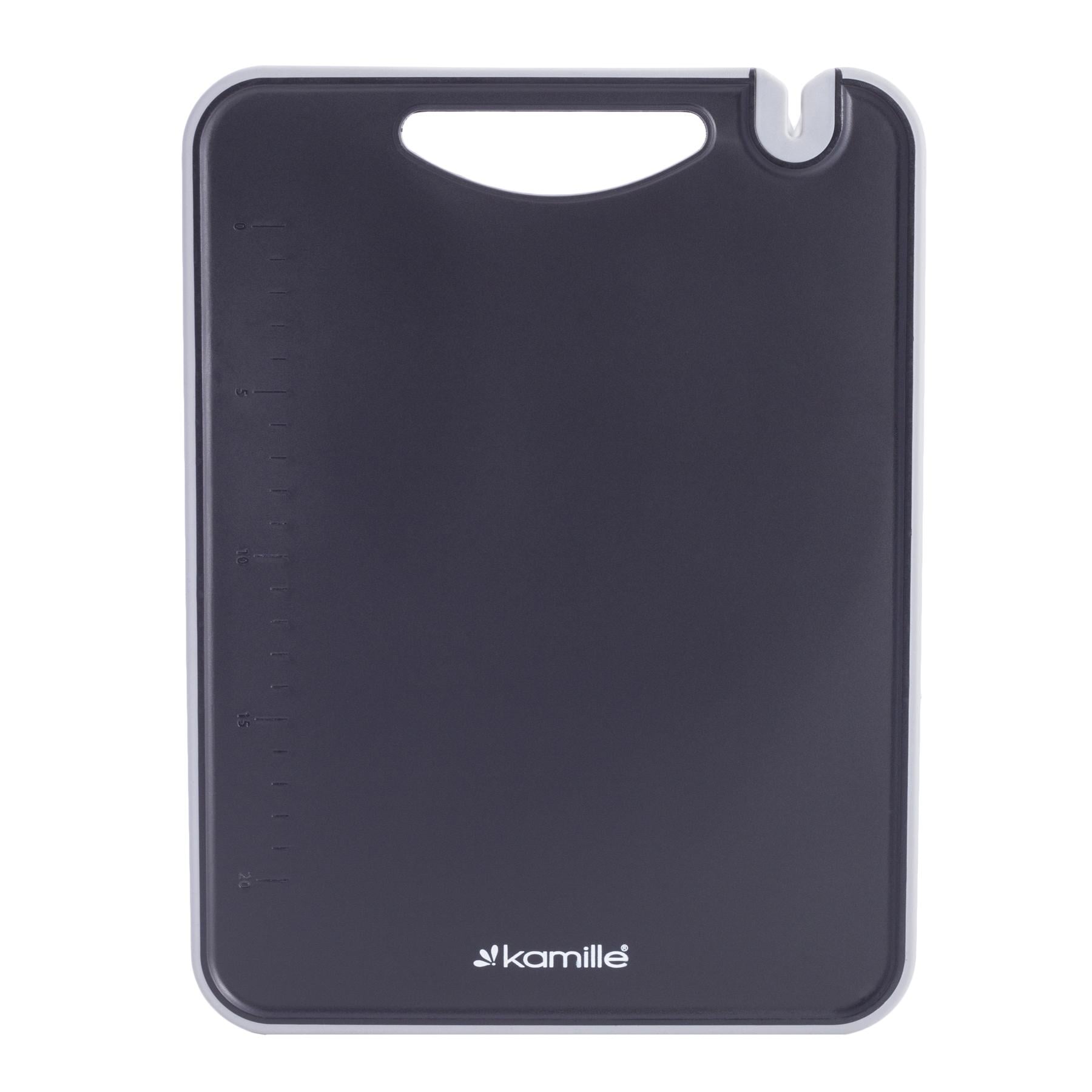 Доска разделочная Kamille с силиконовыми вставками 37х28х0,8 см Серый мамур (33134400)