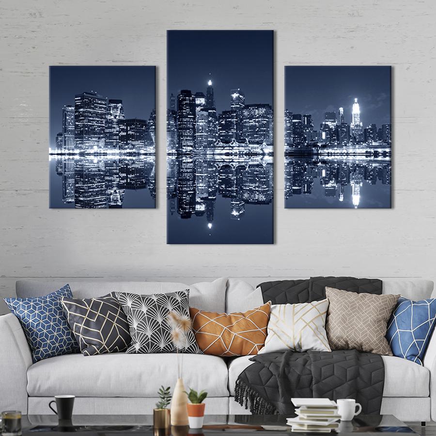 Картина для интерьера Ночь над Бруклином 141x90 см (362-32)