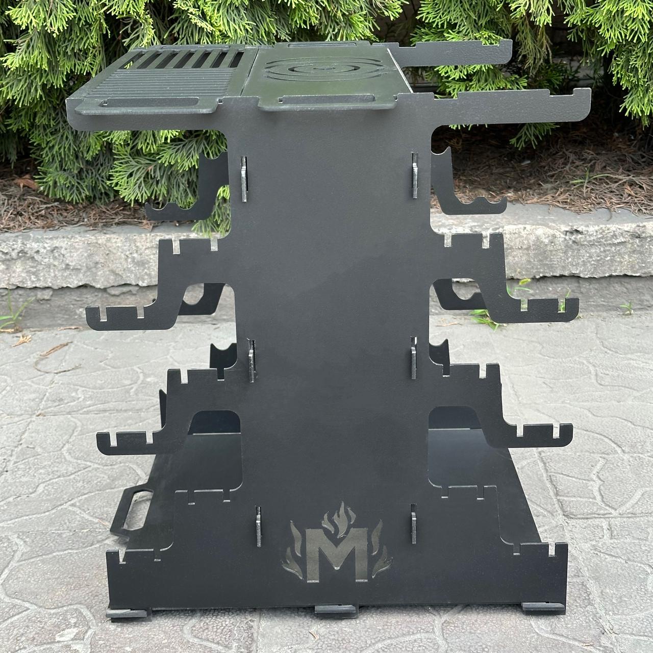 Мангал вертикальний Metalzavod Медея на 6 шампурів 3 мм/39,7х47,2х45,5 см (MVR6-3) - фото 4 Мангал вертикальний Metalzavod Медея на 6 шампурів 3 мм/39,7х47,2х45,5 см (MVR6-3) - фото 4