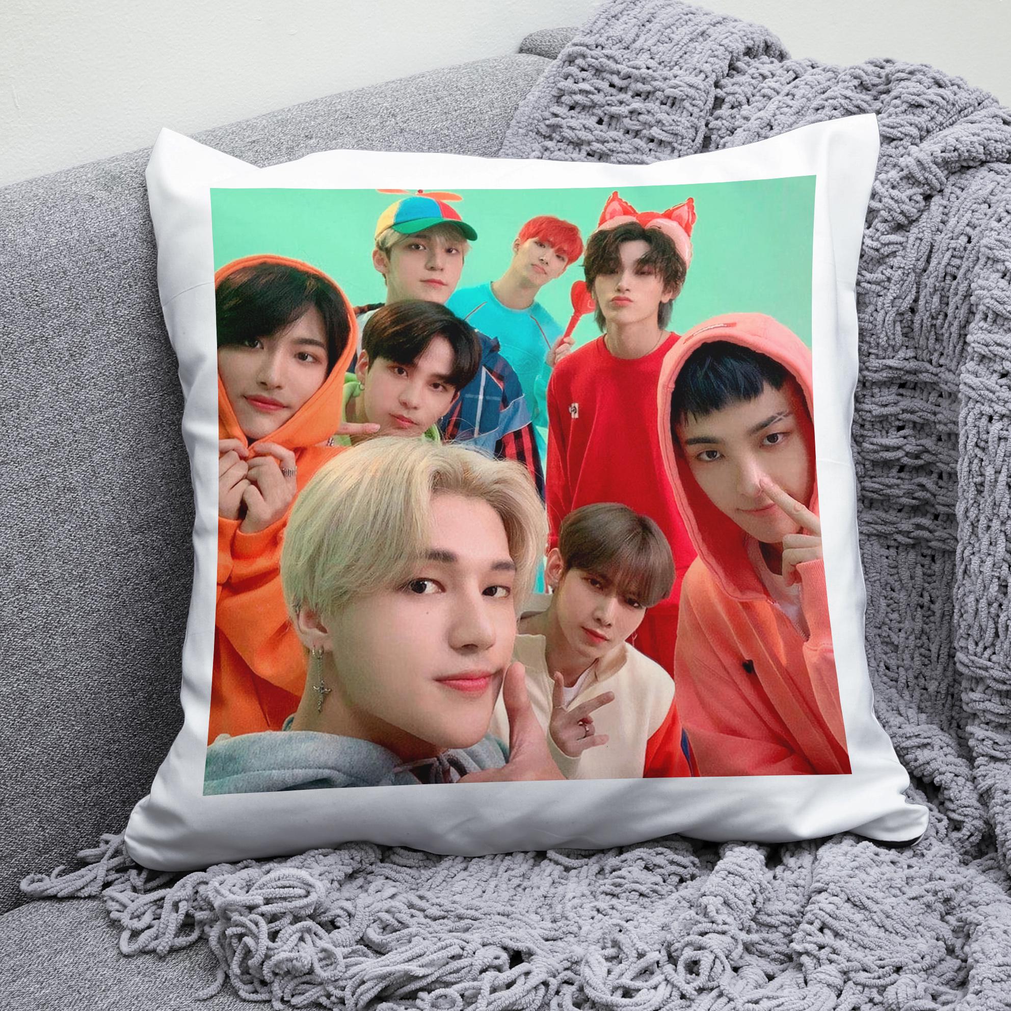 Плюшевая подушка квадрат с принтом K-Pop Ateez