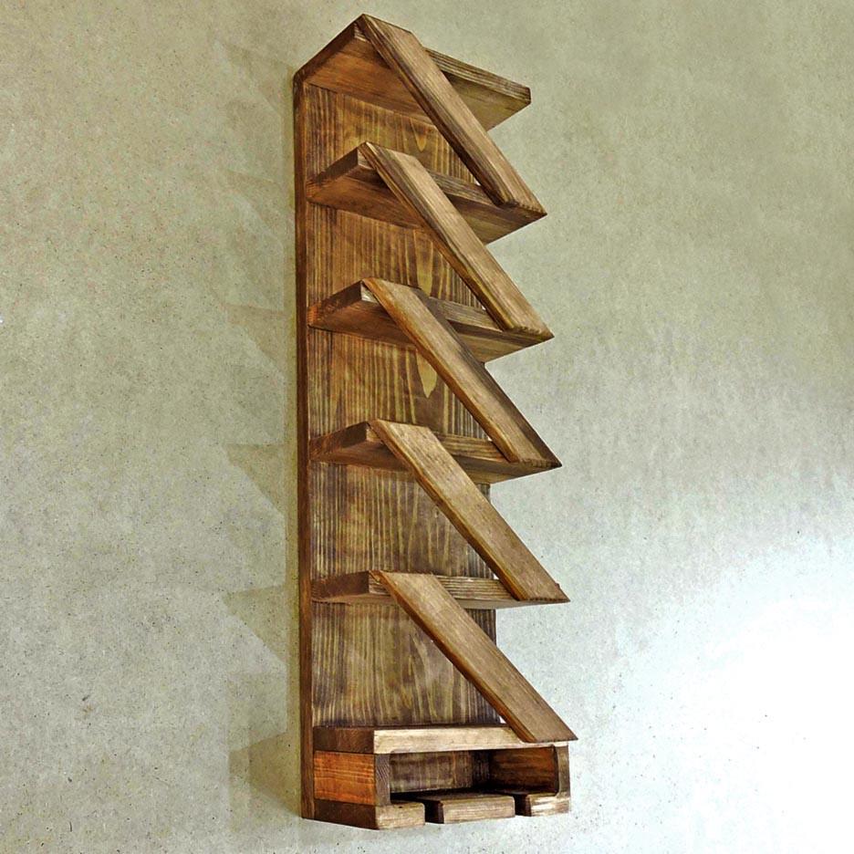 Полка для вина настенная из дерева Хасимото Корица (ПНК-002733)