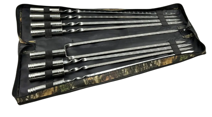 Набор шампуров GrillMaster NB-2279 двойной шампур нержавеющая сталь 3 мм 7 шт. Серебристый (10-164-NB-2279)