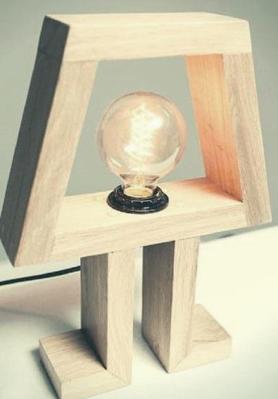 Светильник настольный из дерева Битрон Бланже (НСС-007201)