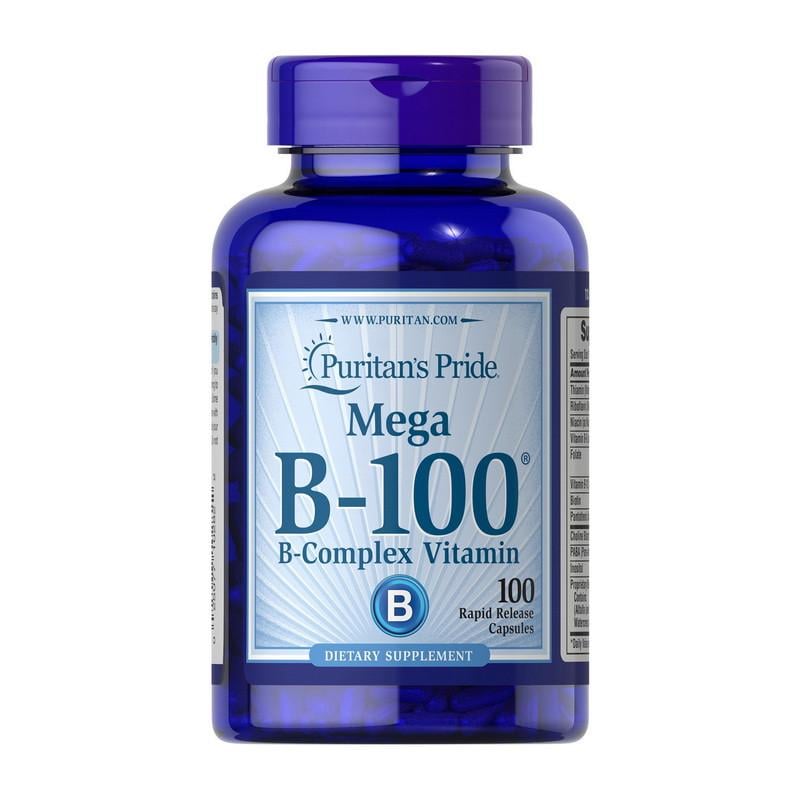 Комплекс вітамінів групи B Puritan's Pride Mega B-100 100 капс. (18930-01) Комплекс вітамінів групи B Puritan's Pride Mega B-100 100 капс. (18930-01)
