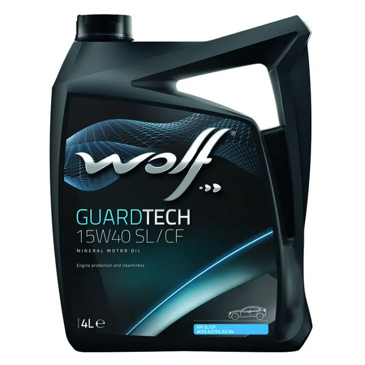 Моторное масло WOLF Guardtech SL/CF 15W-40 4 л (8300219) Моторное масло WOLF Guardtech SL/CF 15W-40 4 л (8300219)