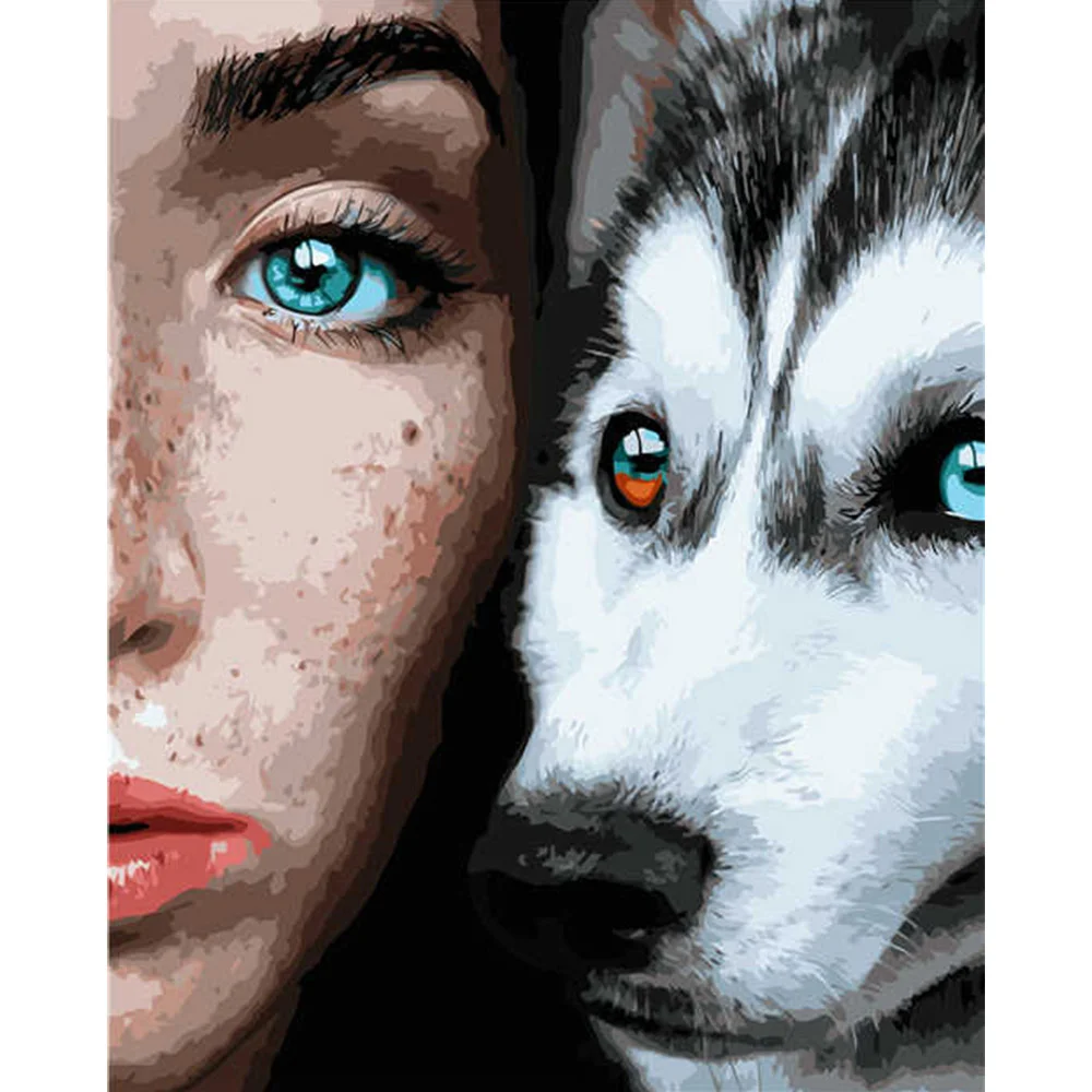 Картина по номерам Strateg Взгляды 40х50 см в термопакете (VA-2650-mt)