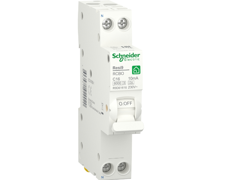 Дифференциальный выключатель Schneider Electric RESI9 6kA 1P+N 16A C 10mA (R9D81616)
