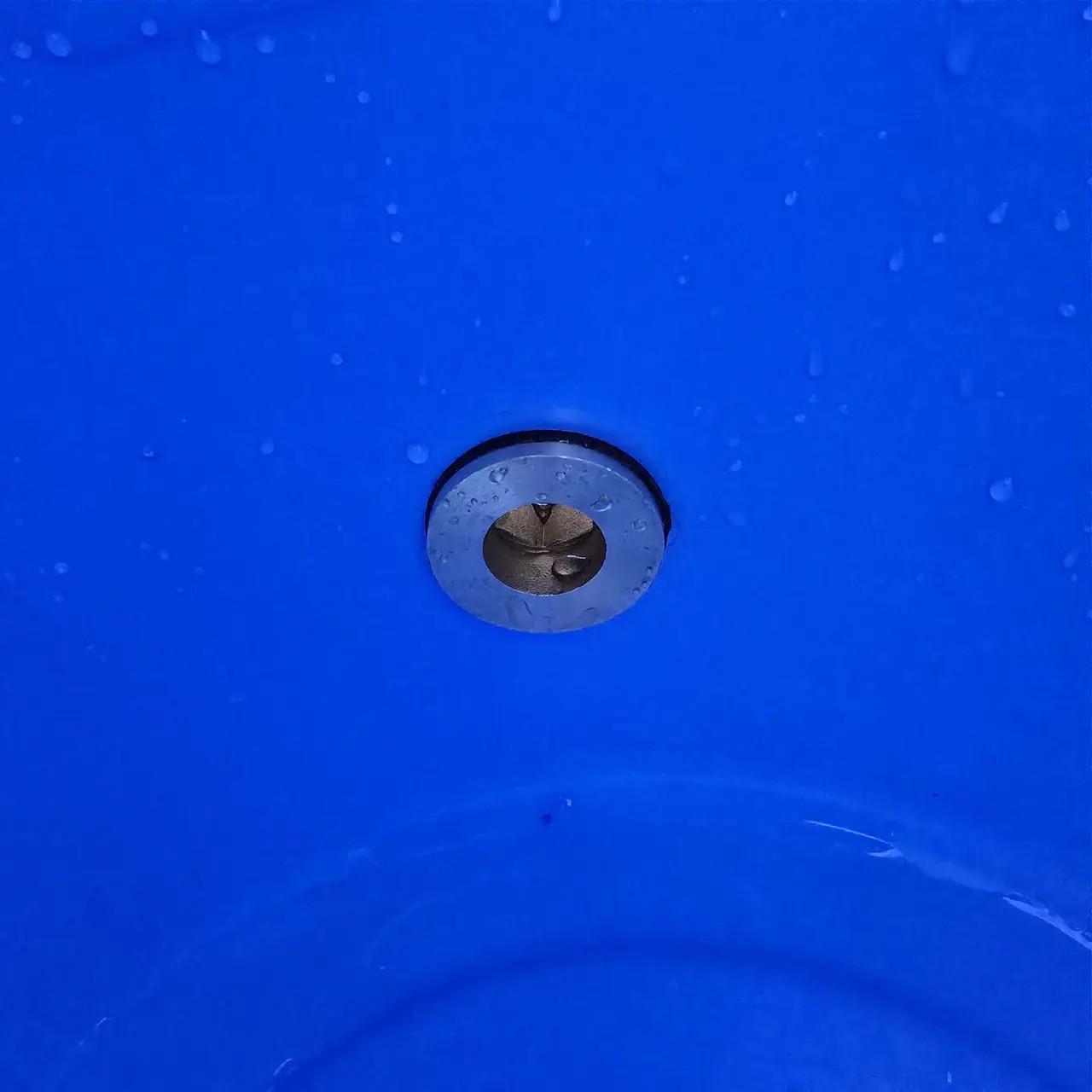 Бочка для брожения Litolan с гидрозатвором U металлическим хомутом и латунным сливным краном 1/2" 150 л (276121М) - фото 5