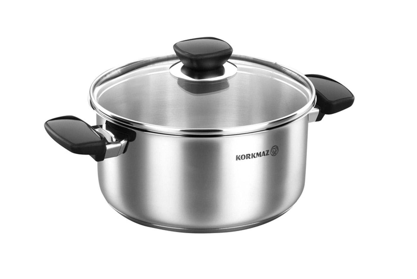 Кастрюля с крышкой Korkmaz kappa 20 см 3 л Черный (a1685-1)