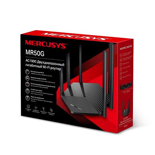 Маршрутизатор Mercusys MR50G AC1900 1300 Мбіт/с 5GHz 600 Мбіт/с 2,4GHz 6 fixed antennas (556858) - фото 4