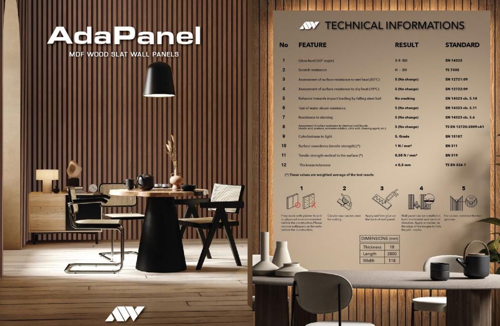 Стеновая панель реечная AdaPanel APM-203 MDF 280х12х1,8 см (13404217) - фото 7